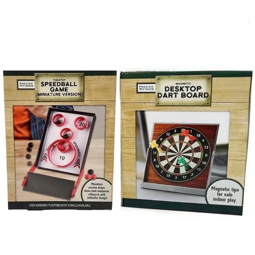 Premier Finds Desktop Samsonico Dart/Speedball Miniature Version games 2ct